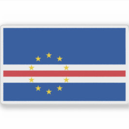 Flagge der Republik Cabo Verde (Kap Verde) Aufkleber