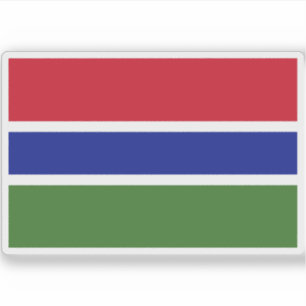 Flagge der Republik Gambia Aufkleber
