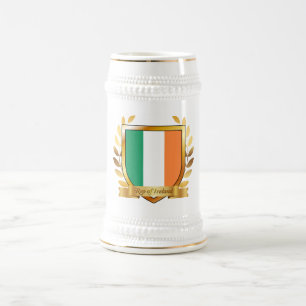 Flagge der Republik Irland Schild Bierglas