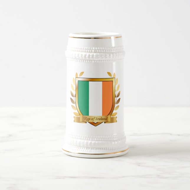 Flagge der Republik Irland Schild Bierglas (Mittel)
