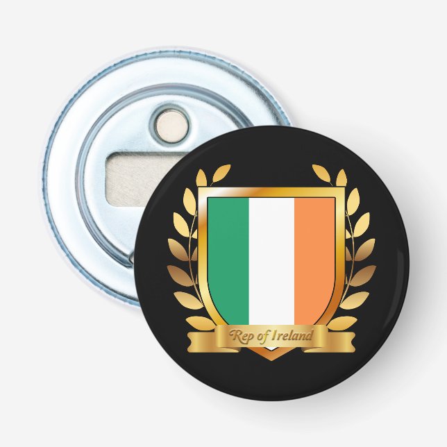 Flagge der Republik Irland Schild Flaschenöffner (Vorderseite)