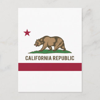 Flagge der Republik Kalifornien - Farbe Postkarte