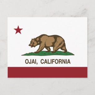 Flagge der Republik Kalifornien Ojai Postkarte