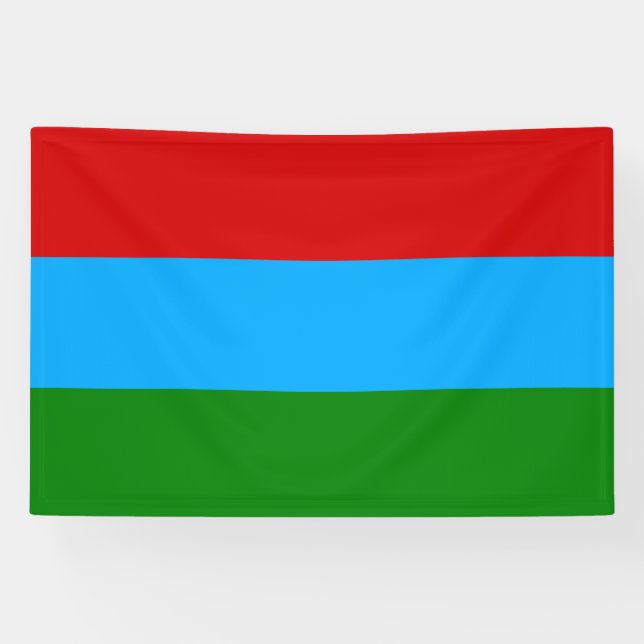 Flagge der Republik Karelien Banner (Horizontal)