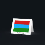 Flagge der Republik Karelien Dankeskarte<br><div class="desc">Patriotische Flagge der Republik Karelien.</div>