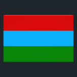 Flagge der Republik Karelien Fotodruck<br><div class="desc">Patriotische Flagge der Republik Karelien.</div>