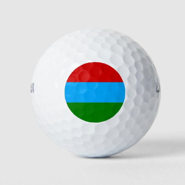 Flagge der Republik Karelien Golfball (Vorderseite)
