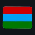 Flagge der Republik Karelien Magnet<br><div class="desc">Patriotische Flagge der Republik Karelien.</div>