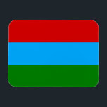 Flagge der Republik Karelien Magnet<br><div class="desc">Patriotische Flagge der Republik Karelien.</div>