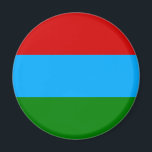 Flagge der Republik Karelien Magnet<br><div class="desc">Patriotische Flagge der Republik Karelien.</div>