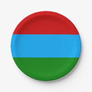 Flagge der Republik Karelien Pappteller