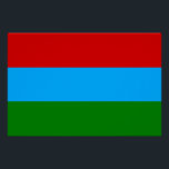 Flagge der Republik Karelien Poster<br><div class="desc">Patriotische Flagge der Republik Karelien.</div>