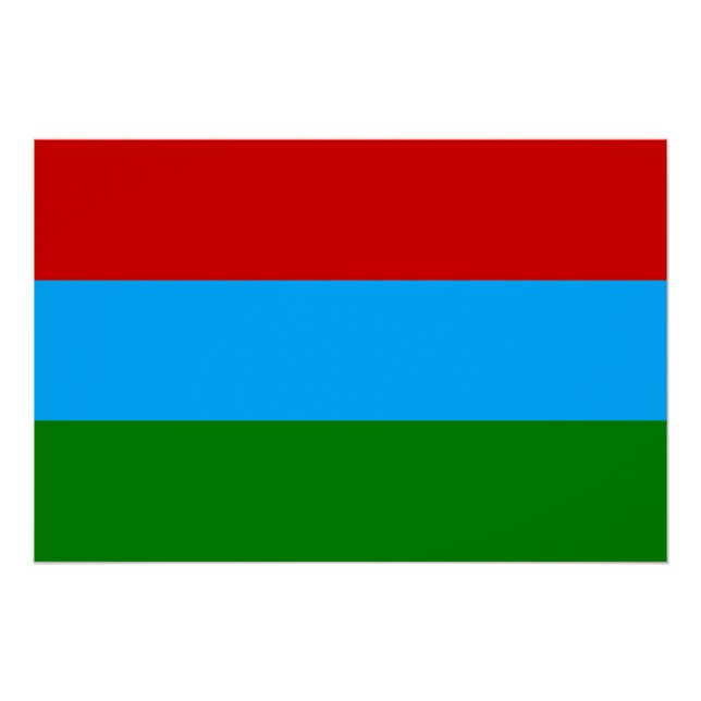 Flagge der Republik Karelien Poster (Vorderseite)