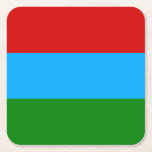 Flagge der Republik Karelien Rechteckiger Pappuntersetzer<br><div class="desc">Patriotische Flagge der Republik Karelien.</div>