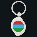 Flagge der Republik Karelien Schlüsselanhänger<br><div class="desc">Patriotische Flagge der Republik Karelien.</div>