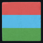 Flagge der Republik Karelien Steinuntersetzer<br><div class="desc">Patriotische Flagge der Republik Karelien.</div>
