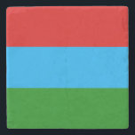 Flagge der Republik Karelien Steinuntersetzer<br><div class="desc">Patriotische Flagge der Republik Karelien.</div>
