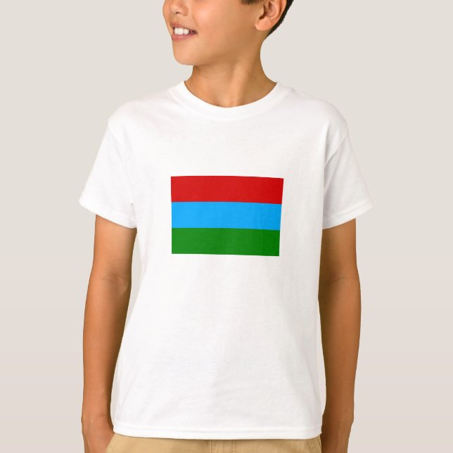 Flagge der Republik Karelien T-Shirt (Vorderseite)