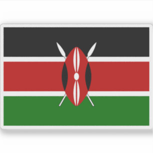 Flagge der Republik Kenia Aufkleber