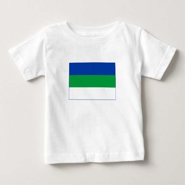Flagge der Republik Komi Baby T-shirt (Vorderseite)