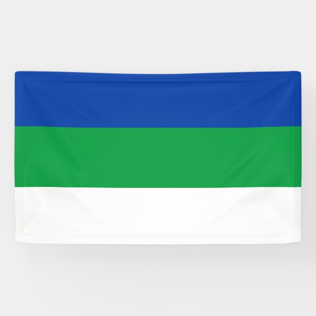 Flagge der Republik Komi Banner (Horizontal)