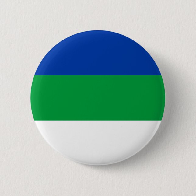 Flagge der Republik Komi Button (Vorderseite)