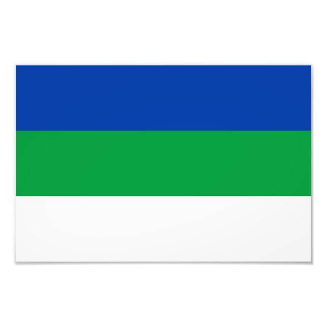 Flagge der Republik Komi Fotodruck (Vorne)