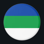 Flagge der Republik Komi Magnet<br><div class="desc">Patriotische Flagge der Republik Komi.</div>