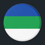 Flagge der Republik Komi Magnet<br><div class="desc">Patriotische Flagge der Republik Komi.</div>