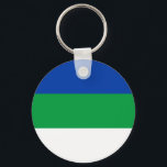 Flagge der Republik Komi Schlüsselanhänger<br><div class="desc">Patriotische Flagge der Republik Komi.</div>