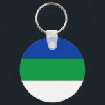 Flagge der Republik Komi Schlüsselanhänger<br><div class="desc">Patriotische Flagge der Republik Komi.</div>