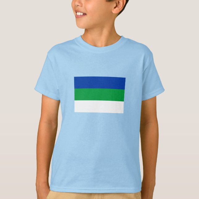 Flagge der Republik Komi T-Shirt (Vorderseite)