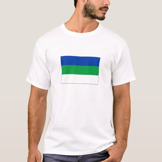 Flagge der Republik Komi T-Shirt (Vorderseite)