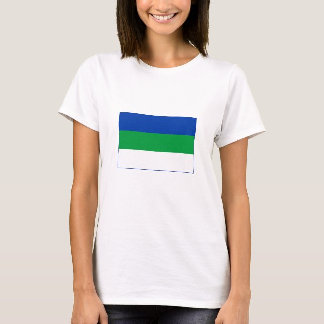Flagge der Republik Komi T-Shirt (Vorderseite)