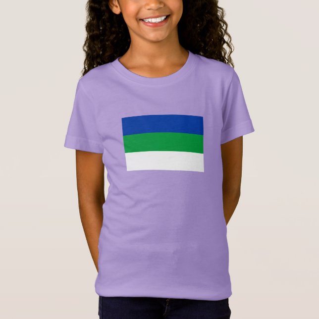 Flagge der Republik Komi T-Shirt (Vorderseite)