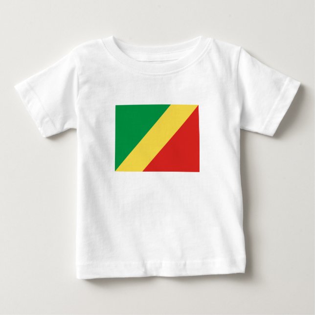 Flagge der Republik Kongo Baby T-shirt (Vorderseite)