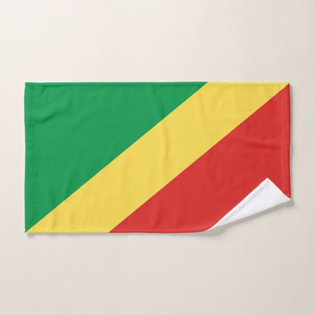Flagge der Republik Kongo Badhandtuch Set (Handtuch)