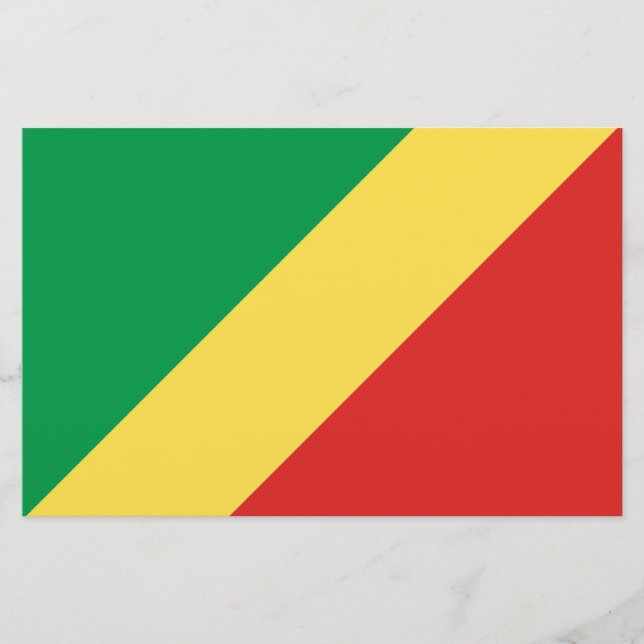 Flagge der Republik Kongo Briefpapier (Vorderseite)