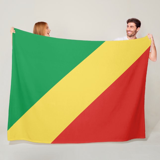 Flagge der Republik Kongo Fleecedecke (Beispiel)