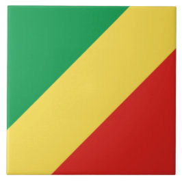 Flagge der Republik Kongo Fliese
