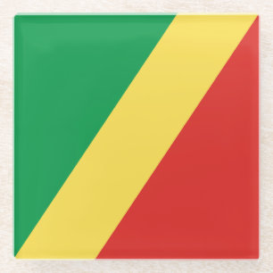 Flagge der Republik Kongo Glasuntersetzer