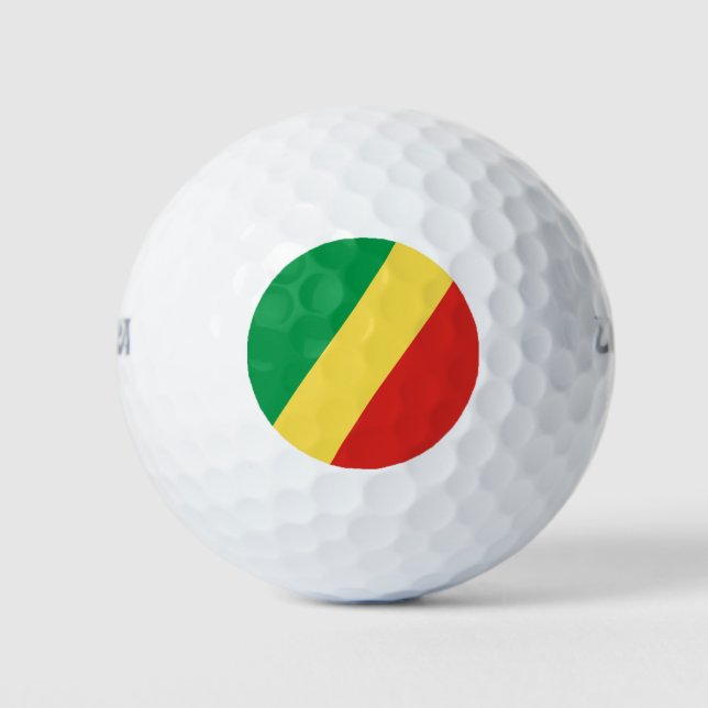 Flagge der Republik Kongo Golfball (Vorderseite)