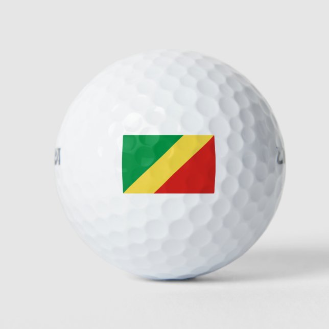 Flagge der Republik Kongo Golfball (Vorderseite)