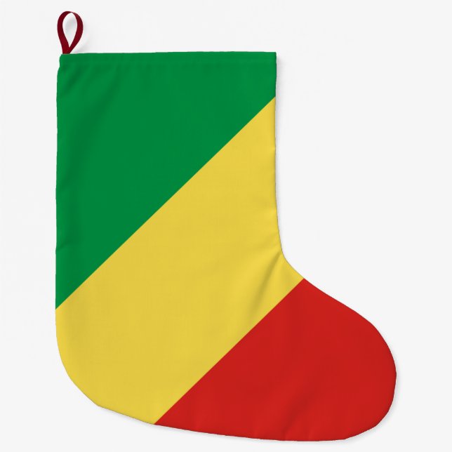 Flagge der Republik Kongo Großer Weihnachtsstrumpf (Vorderseite)