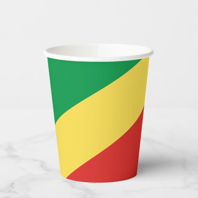 Flagge der Republik Kongo Pappbecher (Links)