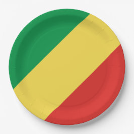 Flagge der Republik Kongo Pappteller