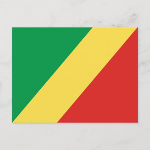 Flagge der Republik Kongo Postkarte