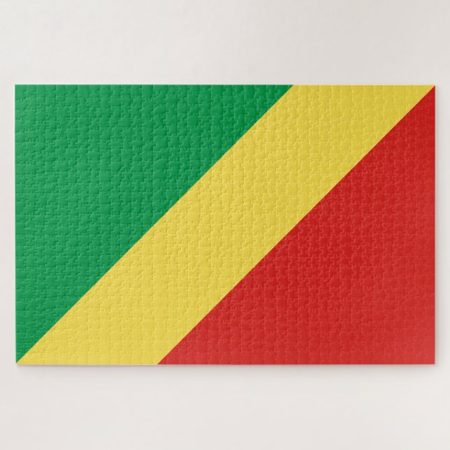 Flagge der Republik Kongo Puzzle (Horizontal)