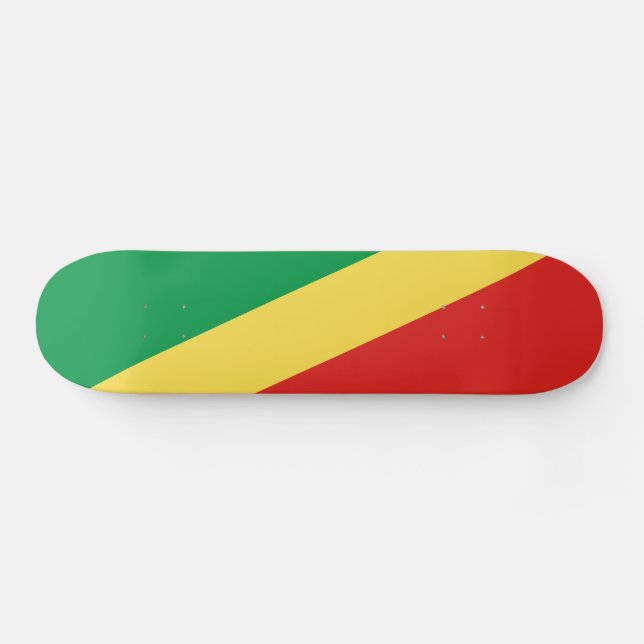 Flagge der Republik Kongo Skateboard (Horizontal)