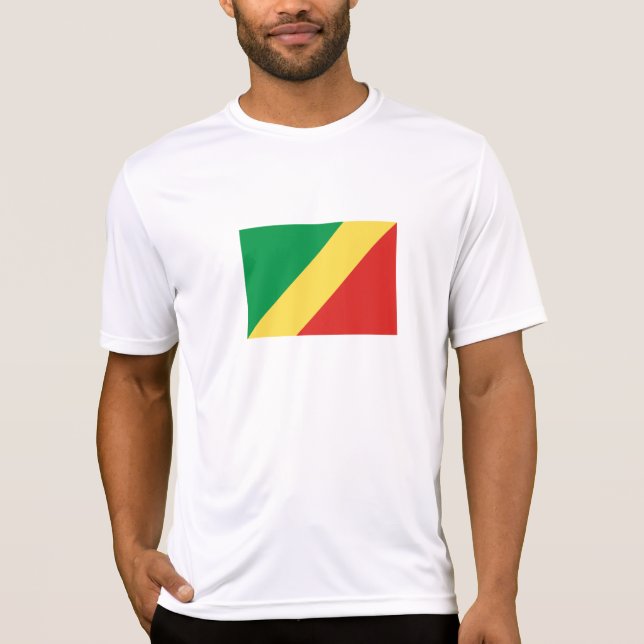 Flagge der Republik Kongo T-Shirt (Vorderseite)